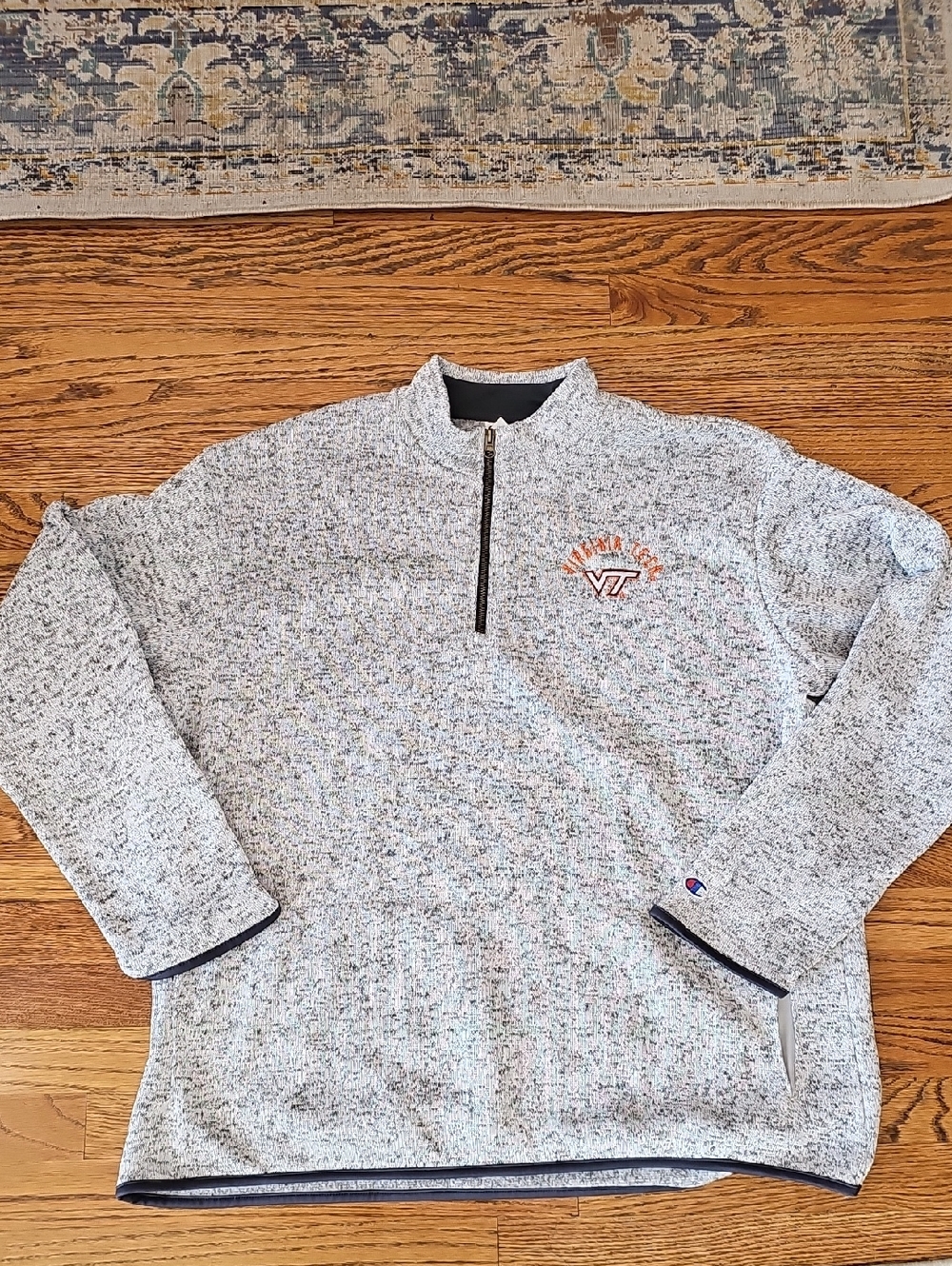 Champion Virginia Tech Sweater Quarter Zip XXL